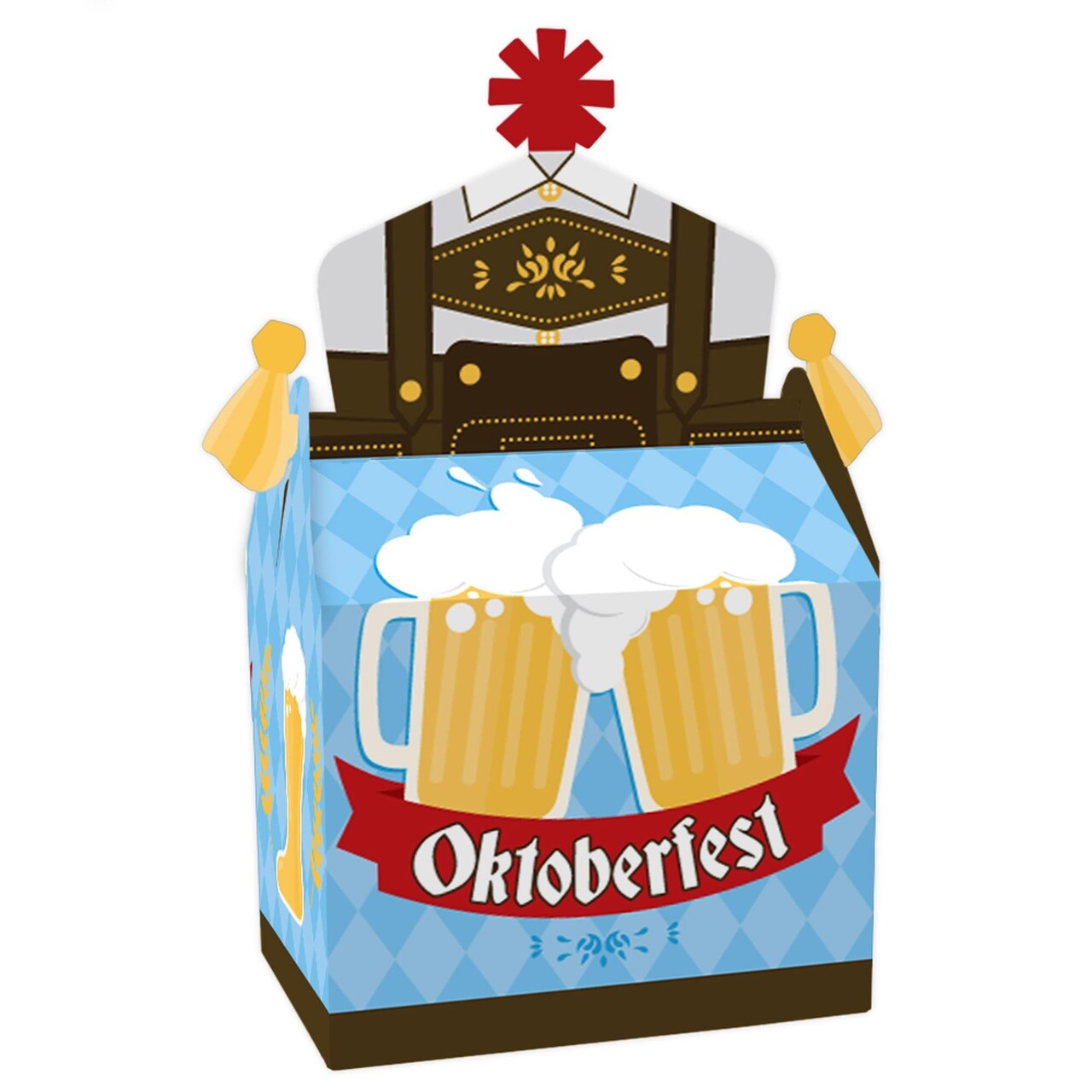 Big Dot of Happiness Oktoberfest - Treat Box Party Favors - Beer Festival Goodie Gable Boxes - Set of 12